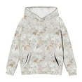 thumbnail image 5 of BRGZLK Kids Camo Graphic Hoodie Boys Girls Trendy Maple Leaf Graphic Long Sleeve Sweatshirt Oversized Pullover Tops Casual Cute Drawstring Hoodies with Pockets White 4-5 Years, 5 of 6