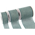 thumbnail image 2 of Joycrosso Burlap Wired Edge Ribbon 2.5 inch x 10 Yards, Teal, Ideal for Crafting, Gift Wrapping, Wreath, Christmas Tree, and Rustic Wedding Decorations, 2 of 4