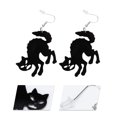 thumbnail image 3 of 1 Paire de Boucles d'Oreilles en Forme de Chat pour Halloween (Noir), 3 of 8
