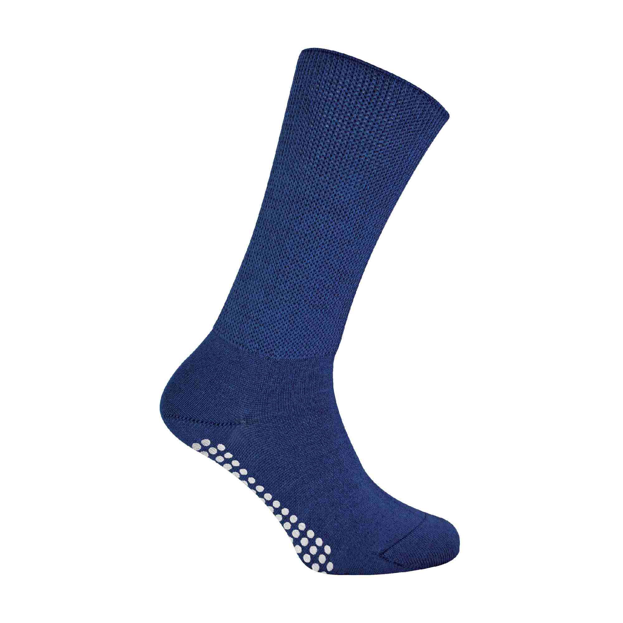 Extra Wide Bamboo Oedema Socks with Non Slip Grips