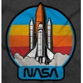 thumbnail image 2 of Retro NASA Worm Logo Rocket Launch Men's Graphic T Shirt Tees Brisco Brands S, 2 of 6