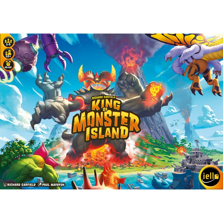  IELLO: King of Monster Island - Strategy Board Game, Sequel of  The King of Line, Family Game, Play Cooperatively, Ages 10+, 1-5 Players,  60 Minutes : Toys & Games