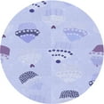 thumbnail image 1 of Ahgly Company Machine Washable Indoor Round Transitional Heavenly Blue Area Rugs, 8' Round, 1 of 7