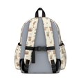 thumbnail image 3 of Brown Cat and Heart Beige Pattern Cute School Backpack with Padded Back and Adjustable Shoulder Straps 13.4"x11"x4.7", 3 of 5
