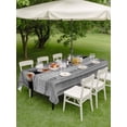 thumbnail image 3 of Outdoor Tablecloth with Umbrella Hole and Zipper, Halloween Rectangle Table Cloth 54x80 Inch Waterproof Tablecloth, Red Eyes Spooky Ghost Black Grey Picnic Table Cover for Patio Camping, 3 of 7