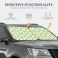 thumbnail image 4 of Kll Green Avocado Windshield Sun Shade 2-Piece Foldable Car Front Window Sunshade For Most Sedans Suv Truck- Small, 4 of 7