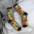 thumbnail image 5 of KLL Robot and Monsters Print Cool Socks Men's Women's Crew Socks Funny Crazy Novelty Stockings, 5 of 6