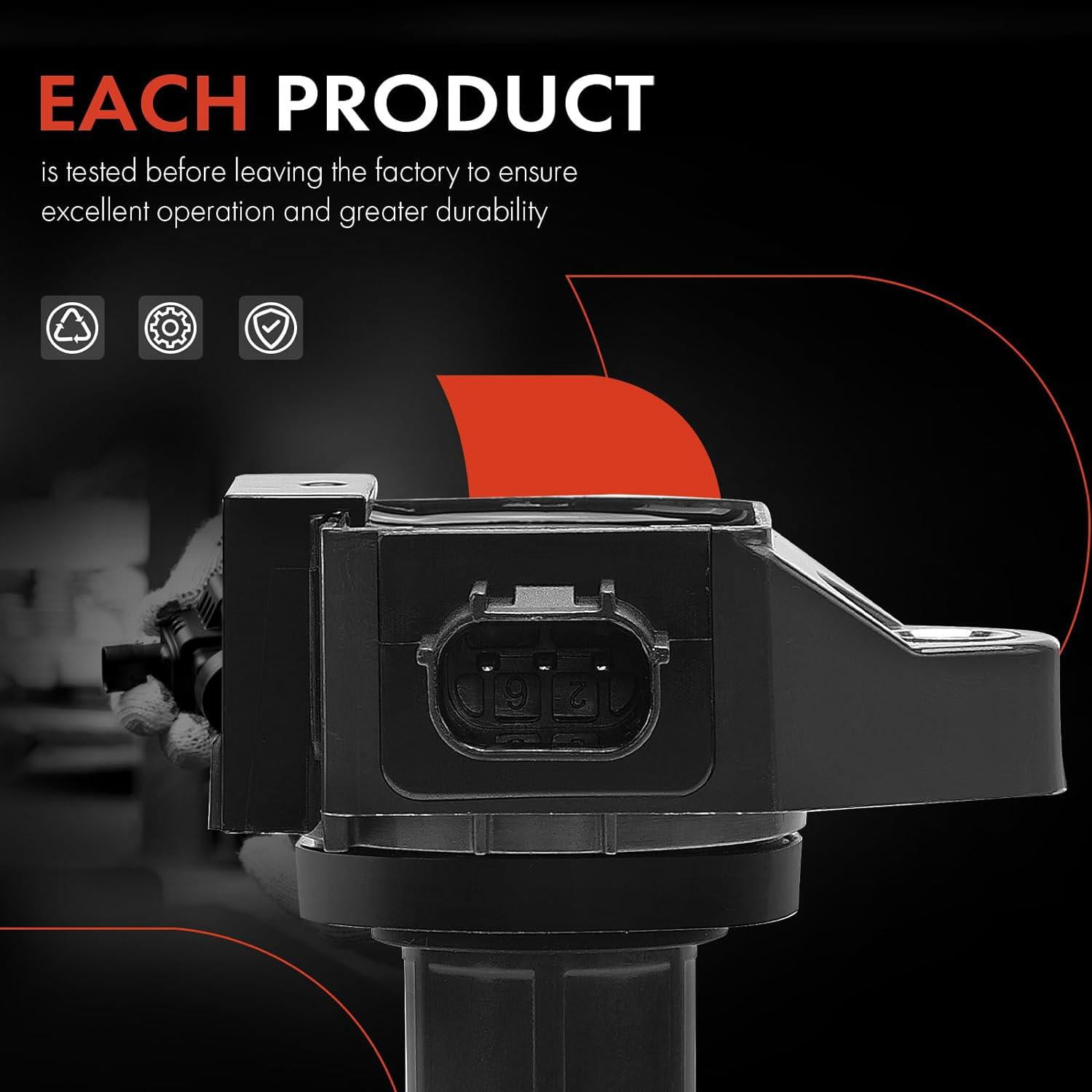 A-Premium Ignition Coil Pack Compatible with Acura ILX 2015-2019 Honda Accord 2013-2017 CR-V 2.4L 1.5L 2015-2019 Front 4-PC