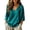 Green, variant on qafoshin Sparkly Tops for Women Crew Neck 3/4 Sleeve Party Shirts Oversized Evening Shirt Glitter Party Outfits