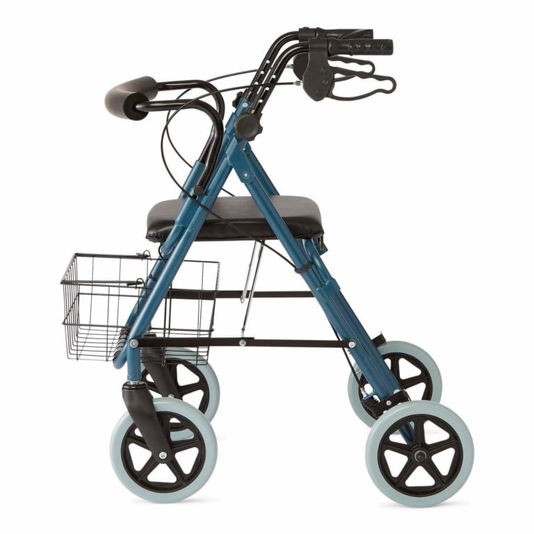 Medline Guardian Deluxe Rollator, Folding Rolling Walker, 8 in
