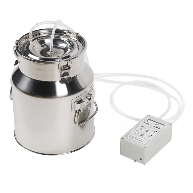 Ordeñadora Eléctrica Para Cabras De 14 Litros, Cubo De Acero Inoxidable 304, Bomba De Vacío Pulsante, 14 Litros, Válvula De Retención De Parada Automática,