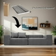 thumbnail image 6 of MEISIMAN Cloud Couch, Soft Velvet Modular Sectional Sofa - Couches for Living Room, Compressed Foam & Easy Move Lightweight Design Furniture for Modern Living Spaces, No Assembly Required (Gray), 6 of 6