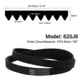 thumbnail image 2 of 620J8 PJ V-Ribbed Belt 8 Ribs 62" Length x 0.74" Width, EPDM Industrial Transmission Serpentine Belt, 2 of 5