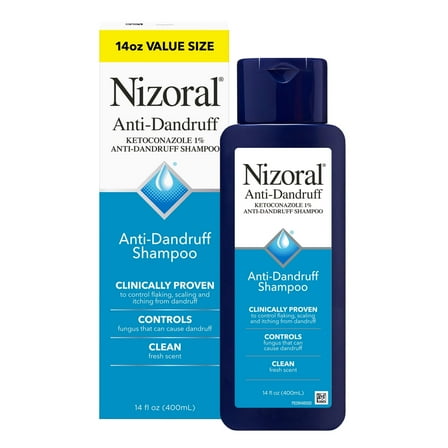 Nizoral Anti-Dandruff Shampoo with 1% Ketoconazole, Fresh Scent, 14 Fl Oz