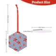 thumbnail image 3 of Sikiie Starfish Navy Blue Stripe Acrylic Christmas Ornament Pendant Christmas Ornaments Hanging Ornament for Christmas Winter New Year Party -Hexagon, 3 of 7
