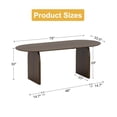 thumbnail image 5 of MAYEERTY 79"x33.5" Wood Dining Table Oval Kitchen Table for 8, Walnut, 5 of 5