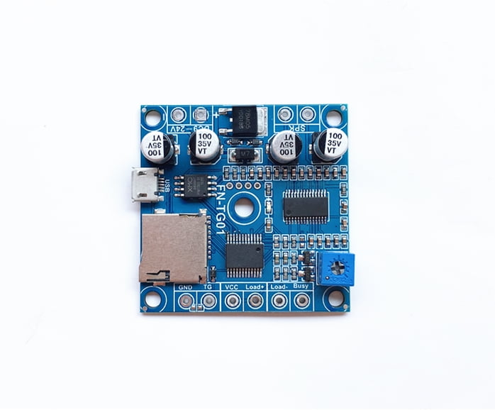 Motion Sensor or Switch Activated MP3 Player Module with Load Output