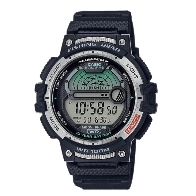 Reloj CASIO WS-1200H-1AVCF Fishing Gear Illuminator-Negro negro 43 mm