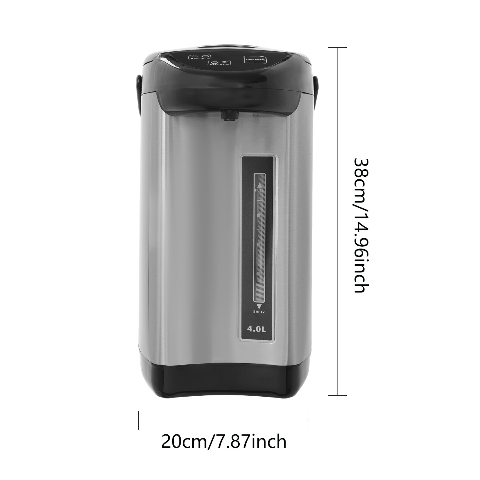 4L Electric Water Boiler Kettle Hot Water Dispenser 304 Stainless Steel 750W Water Boiler, Stainless Steel Water Boiler