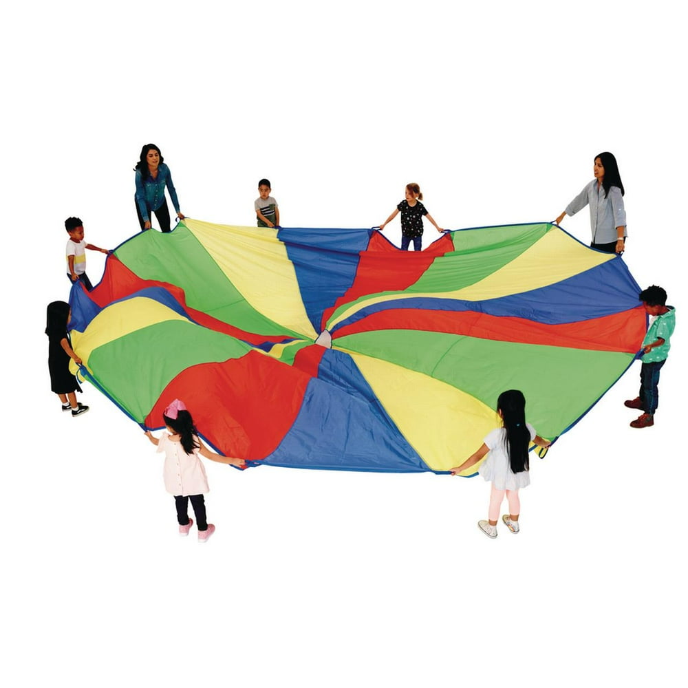 Excellerations Brawny Tough 20Foot Rainbow Play Parachute for Kids