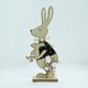 thumbnail image 4 of Pieza Decorativa de Madera de las Figuras de los Conejos de Pascua Conejo Lindo Cabalgando con un Ornamento de Madera de la Figurada de los Animales de la Cesta 12 * 5 * 30cm, 4 of 7