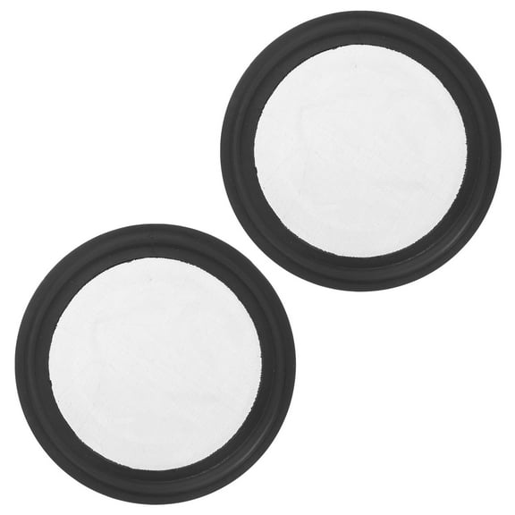Uxcell 2-Pack 100 Mesh FKM Sanitary Gasket 2 Inch with Stainless Screen Tri-clover Gasket Black