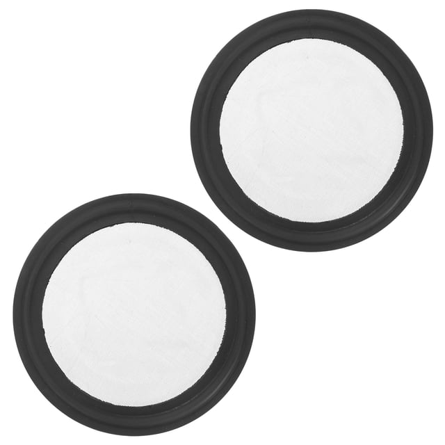 Uxcell 2-Pack 100 Mesh FKM Junta Sanitaria de 2 Pulgadas con Pantalla de Acero Inoxidable Junta Tri-clover Negra
