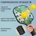 thumbnail image 4 of Pickleball Paddles Set Of 1, Fiberglass Surface, Tropical Leaf Print, 1 Paddle, 2 Balls & Bag, 4 of 5