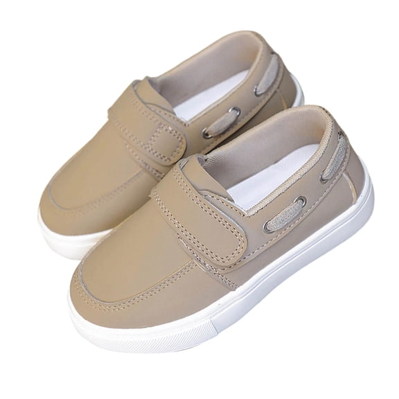 ZACPNCV Boys Loafers Solid Color Slip On Breathable Soft Sole Comfort Casual Shoes Spring