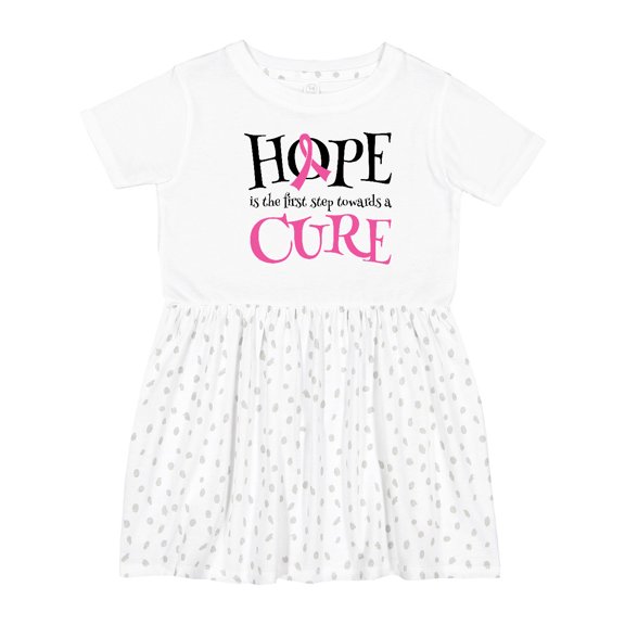Inktastic Breast Cancer Hope Quote Girls Toddler Dress