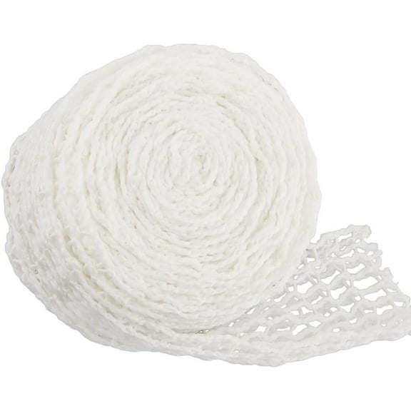 16.4 Feet Meat Drying Net Food Netting Roll Cotton Whtie Elastic Twine Cooking Butcher String Applicator Bundle Roll Accessories for Kitchen Cooking Drying Deli Meats Sausage Making White