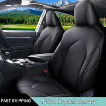 IKABEVEM Car Seat Cover for Toyota Camry 2020 2021 2022 2023 2024 TRD - Full Set Black Seat Covers