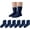 Dark Navy 6 Pack, variant on Seamless Socks for Girls Boys Thin Breathable School Uniform Socks Toddlers Cotton Crew Socks 3T-15 Years 6 Pack