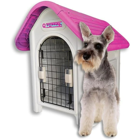 Casa Para Perro Q Perrón Con Puerta Color Rosa