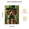 thumbnail image 2 of Nawypu  Bathroom Decor St Patricks Day Golden Retriever Canvas Wall Art Pictures Farmhouse Bathroom Animals Wall Decor Painting for Bathroom Toilet Artwork, 2 of 5