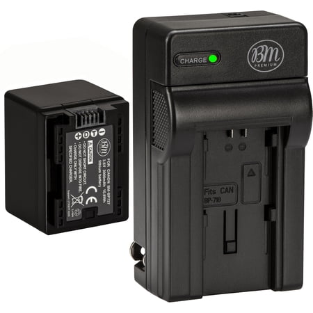 BM BP-727 Battery and Charger for Canon Vixia HFR40 HFR42 HFR400 HFR50 HFR52 HFR500 HFR60 HFR62 HFR600 HFR70 HFR72 HFR700 HFR80 HFR82 HFR800 Camcorder
