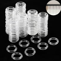 Artrylin 100-Pack Clear Roman Shade Rings -O-Rings 13x8mm Replacement Cord Sliders for Window Blinds, Heavy Duty Plastic Drapery Hardware ( Repair Kit)