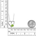 thumbnail image 6 of Gem Stone King 925 Sterling Silver Green Peridot and White Lab Grown Diamond Pendant Necklace for Women | 1.25 Cttw | Gemstone August Birthstone | Heart Shape 7MM | With 18 inch Chain, 6 of 6