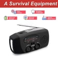 thumbnail image 1 of Outdoor Multifunction Radio Hand Crank Solar USB FM/ AM/ NOAA WB Weather Radios Emergency LED Flashlight Power Bank Receiver Black without Bag, 1 of 6
