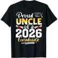 thumbnail image 1 of Proud Uncle Of A Class Of 2026 Graduate Senior Graduation Pink T-Shirt 421 1184, 1 of 4