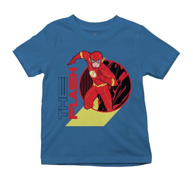 Playera Fan Army The Flash Talla 4 flash manga corta azul turquesa