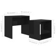 thumbnail image 4 of vidaXL coffee Table Set High gloss Black 18.9x11.8x17.7 chipboard, 4 of 4