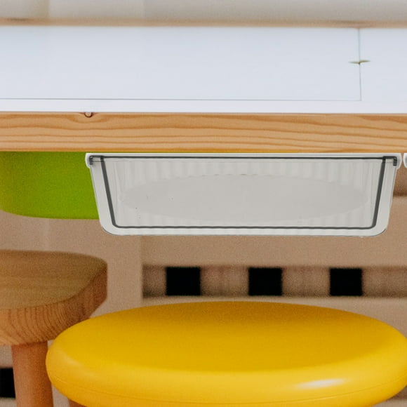 unbranded Cajón Oculto De Plástico Para Debajo Del Escritorio Para Almacenar Útiles Y Control Remoto
