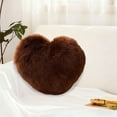 thumbnail image 5 of Kumdkd Faux Wool Heart-Shaped Pillow, 15.75x11.81 Inch Long-Pile Plush Throw Cushion for Living Room Sofa, Bedroom Decor, Cute Brown Gift for Girls, Valentine's Day or Christmas Present, 5 of 6