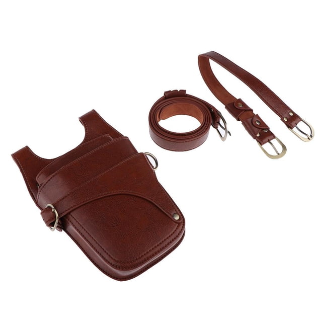 Estuche de cuero shamjiam para Peluquero bolsa de tijeras de salón