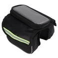 thumbnail image 4 of Bicycle Bag, Reflective Tapes Dual Zipper Bike Frame Bag  For Cycling For Bike For DIY Green, 4 of 8