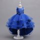 thumbnail image 1 of Vestido de niña vestido de princesa de cola vestido de niña de las flores vestido de pasarela presentadora de piano vestido de verano, 1 of 6