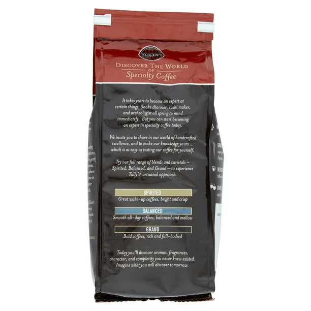 Tully's Coffee Italian Roast, Ground Coffee, Dark Roast, Bagged 12oz