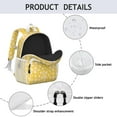 thumbnail image 4 of Yellow Dog Paw Footprint Backpack for School,Cute School Bag,Schoolbag with Adjustable Shoulder Straps & Padded Back,15"x11.42"x5.5", 4 of 6