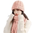 thumbnail image 1 of CSChome Hat Scarf Set Winter Hat Scarf Set - Unisex Solid Color Thickened Warm Comfortable Long Scarf Beanie, 1 of 7